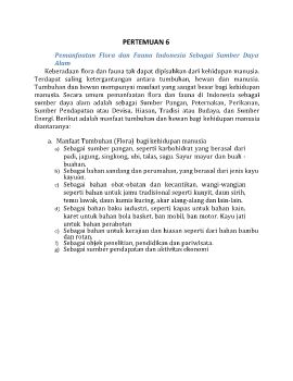 PERTEMUAN 6 Flora dan Fauna