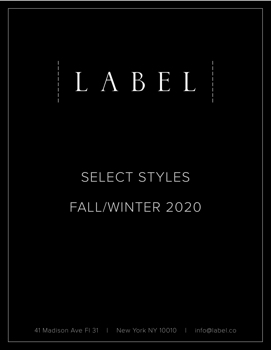 LABEL Select Styles Fall/Winter 2020