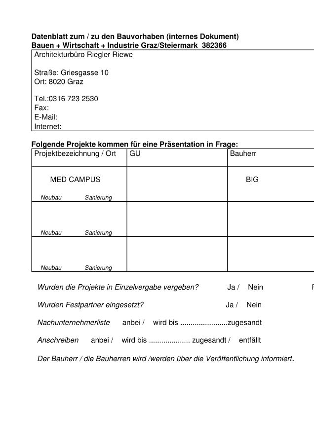 Beispiel Bauen + Wirtschaft Graz - StmK