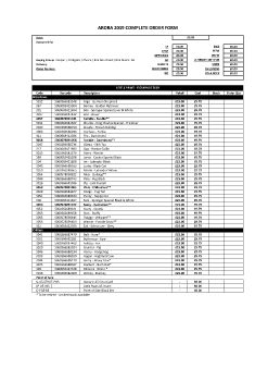 Arora Design 2019 Order Form