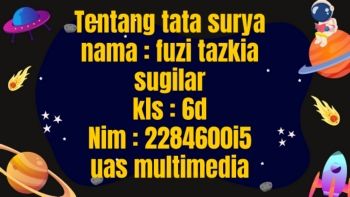 Kuning dan Biru Ilustrasi Menjelajahi Tata Surya Presentasi
