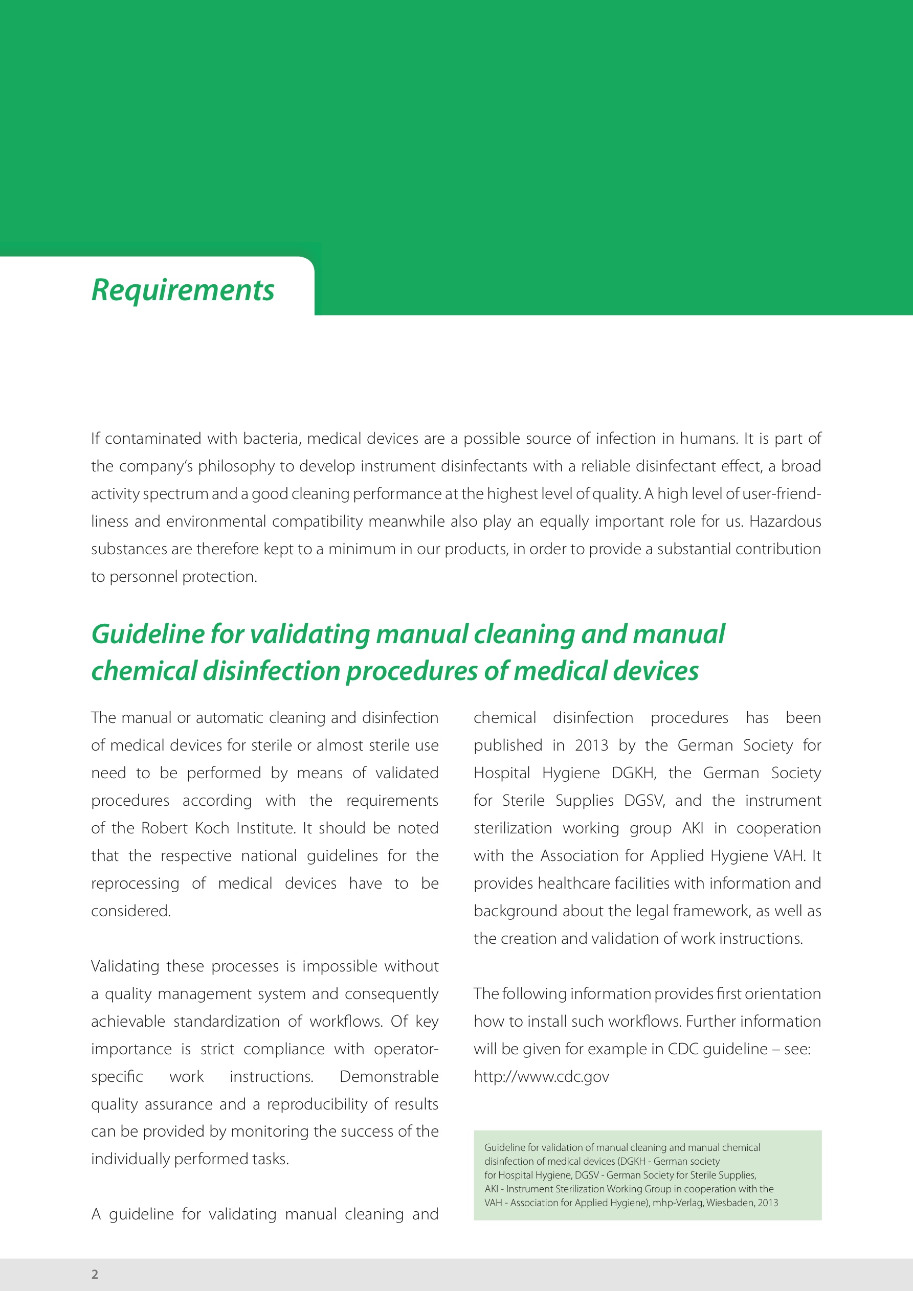Rockford Healthcare - Hygiene - Dr Schumacher Manual Reprocessing of  Instruments