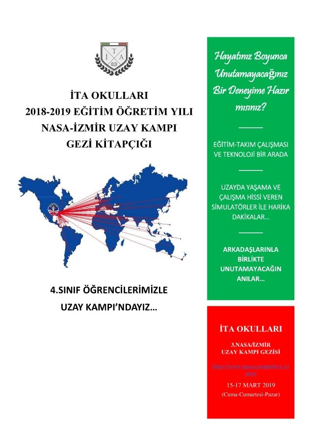 UZAY KAMPI GEZİ KİTAPÇIĞI-2018-19