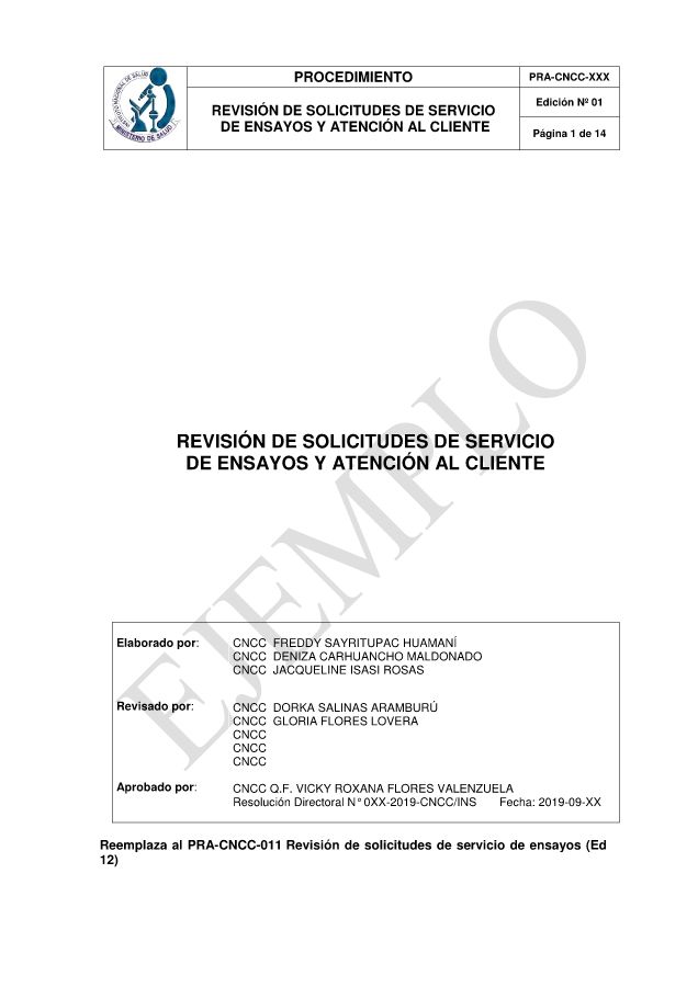 Control de la documentación del sistema de calidad