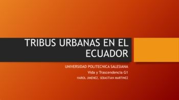 TRIBUS URBANAS EN EL ECUADOR