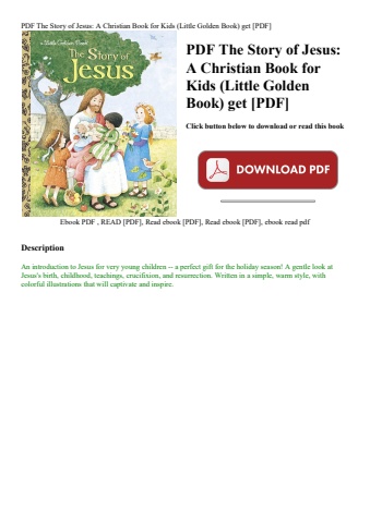 pdf the story of jesus a christian book for kids (little golden book) get [pdf]