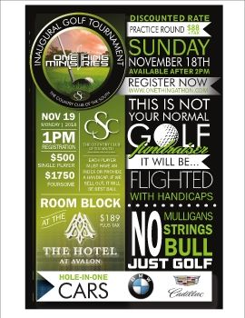 One Thing Ministries Golf Fundraiser Invitation