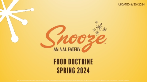 Spring Food Doctrine 5/1