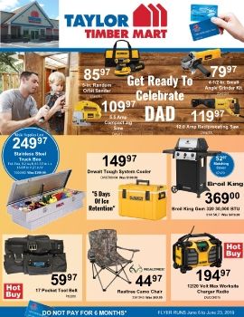 Taylor Timber Mart June Flyer 2019