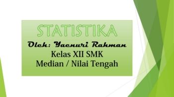 STATISTIKA Oleh: Yaenuri Rahman