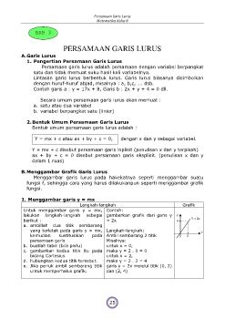 BAB 3 - PERSAMAAN GARIS LURUS