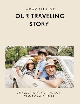  Beige Minimalist Family Travel Memories Photo Book