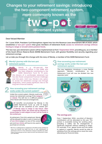 Two pot retirement brochure