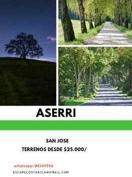 Aserri Centro,actualizado 2 de octubre 2018