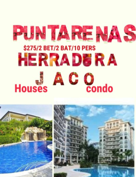  Puntarenas/ casas grandes de alquiler/Herradura/jaco