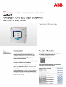 PBL859   ABB Brochure Part no. INF/ANAINST/012-EN	INF/ANAINST/012-EN    (16PP Q4 STITCH)