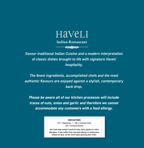 Havelli - Restaurant Menu 2024