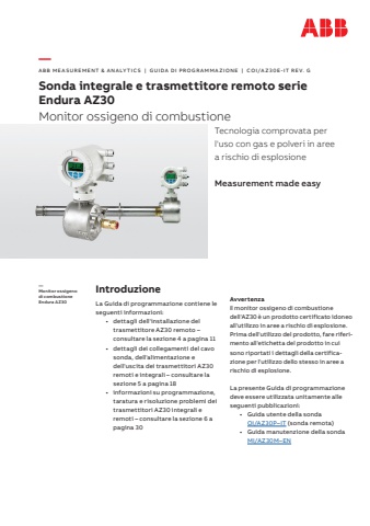 PBL246    ABB   COI/AZ30E-IT  ENDURA AZ30 - ITALIAN   - WIRO  -  112PP A5