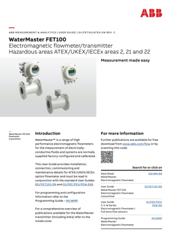 PBL616    ABB Brochure Part no. 3KXF208115R4102  OI/FET100/Atex-EN  (40PP A5 STITCH)