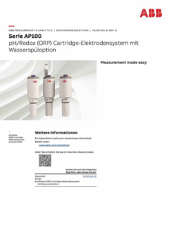 PBL286  ABB Brochure Part no. IM/AP100-D   INSTR. MANUAL-AP100 GERMAN  (16PP A4 STITCH)