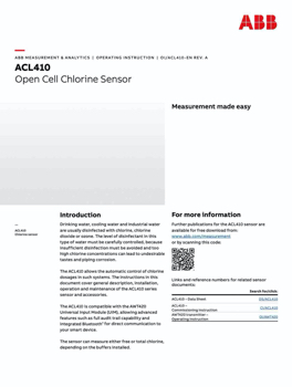 PBL883   ABB Brochure 3KXA843403R4201   OPERATING INSTRUCTIONS (OI/ACL410-EN)    (16PP Q4 STITCH)