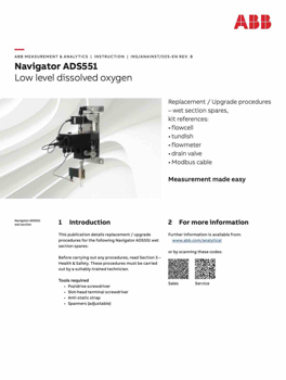 PBL550   ABB   INS/ANAINST/025-EN   NAVIGATOR ADS551 (12pp Letter)