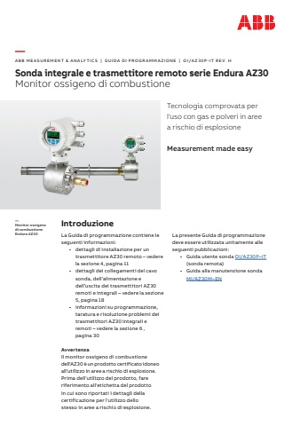 PBL246    ABB   COI/AZ30E-IT  ENDURA AZ30 - ITALIAN   - WIRO  -  112PP A5