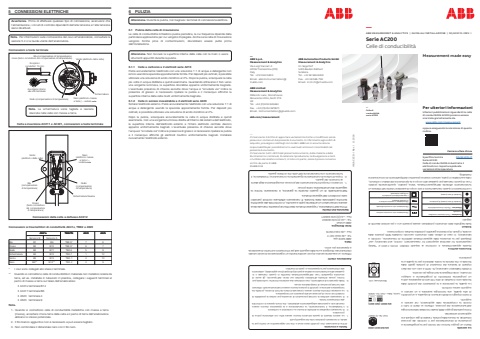PBL82   ABB IM/AC2CO-I  Cond. Cells Manual - ITALIAN -   A3 SHEETS FOLDED TO A6