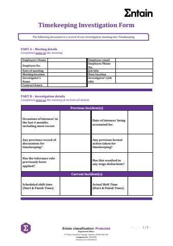 Timekeeping Investigation Form - V2