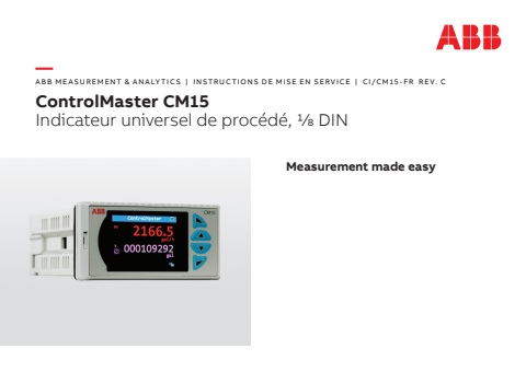 PBL677  ABB Brochure Part no. CI/CM15-FR  (28PP A6 LANDSCAPE  STITCH)