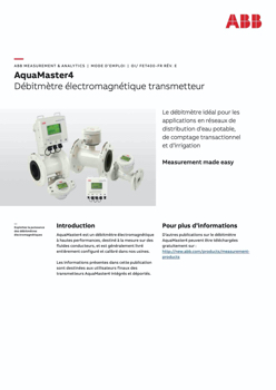 PBL103  ABB Brochure OI/FET400-FR AQUAMASTER USER GUIDE   3KXF208400R4207   (72PP A4 STITCH)