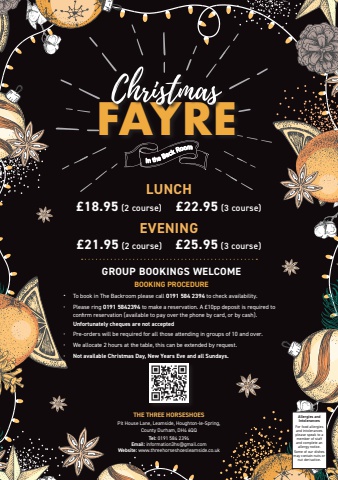 393765 LP298659 Three Horse Shoes Christmas Menu 2024 (A5 D-S) NEW_chris