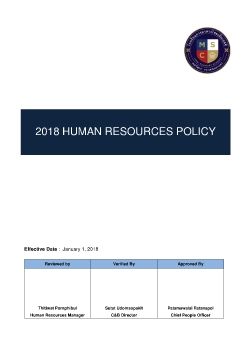 2018 MSC HR Policy