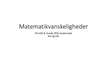 Matematikvanskeligheder