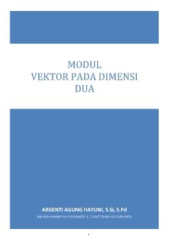 MODUL                          VEKTOR PADA DIMENSI DUA
