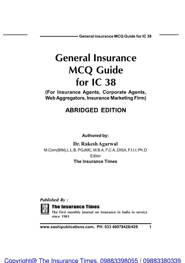 IC 38 GENERAL INSURANCE ABRIDGED EDITION