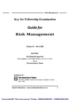 RISK Management IC 86