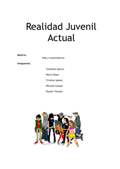 Realidad Juvenil Actual