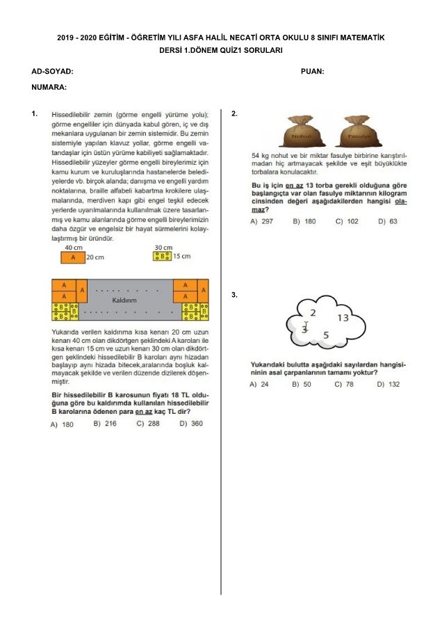 8.sınıf quiz1_Neat