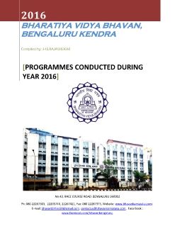 programmes conducted during year 2016