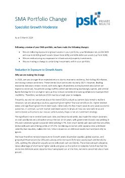 SMA changes rationale_Specialist Growth Moderate
