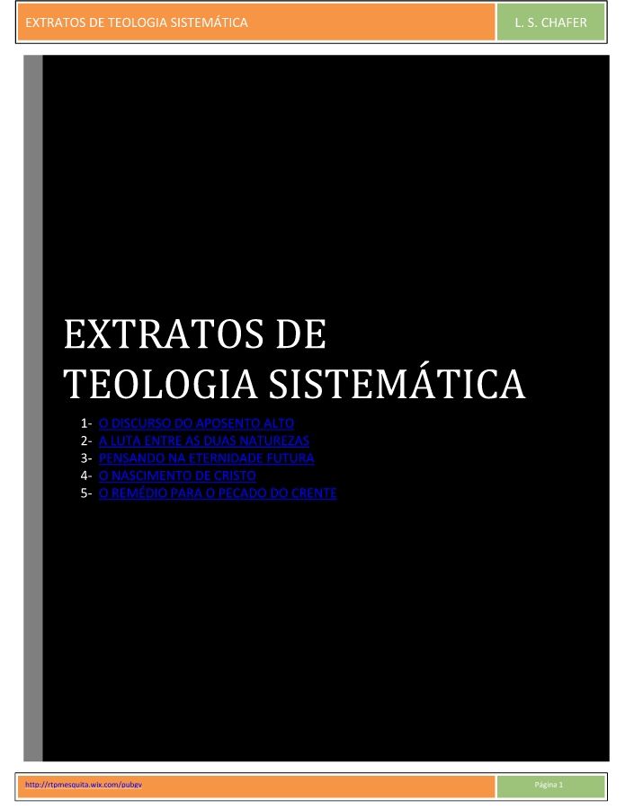 EXTRATOS DE TEOLOGIA SISTEMÁTICA