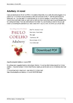 Adultery: A novelPaulo Coelho