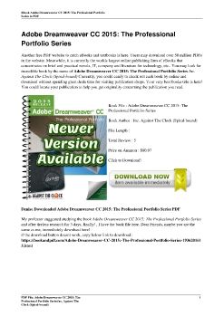 Adobe Dreamweaver CC 2015: The Professional Portfolio SeriesInc. Against The Clock (Spiral-bound)