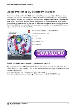 Adobe Photoshop CC Classroom in a BookAdobe Creative Team