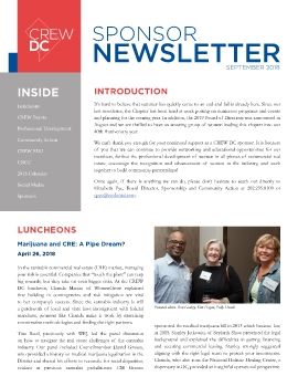 CREW DC September Sponsor Newsletter