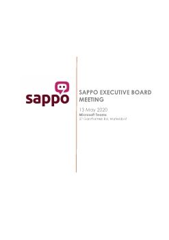 SAPPO Boardpack l 13 May 2020 