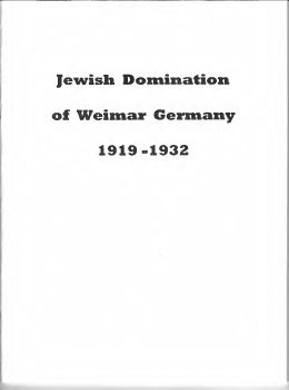 Jewish Domination Of Weimar Germany 1919-1932