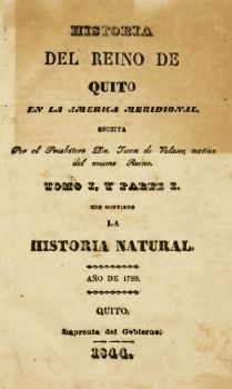 Historia del Reino de Quito en la America Meridional Vol 1