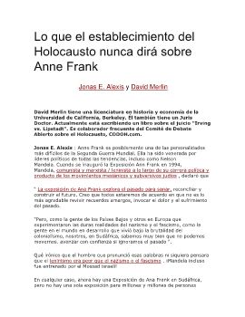 Sobre Anne Frank